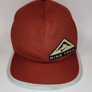 Nike Pro Dri Fit Trail Running Hat Cap Red DC3625-689 Mesh Outdoors Adjustable